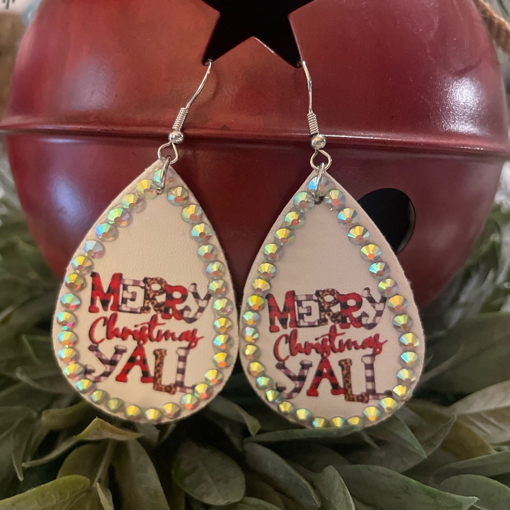 Merry Christmas Y'all Earrings